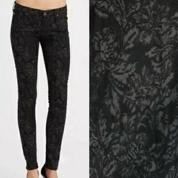 black patterned jeans